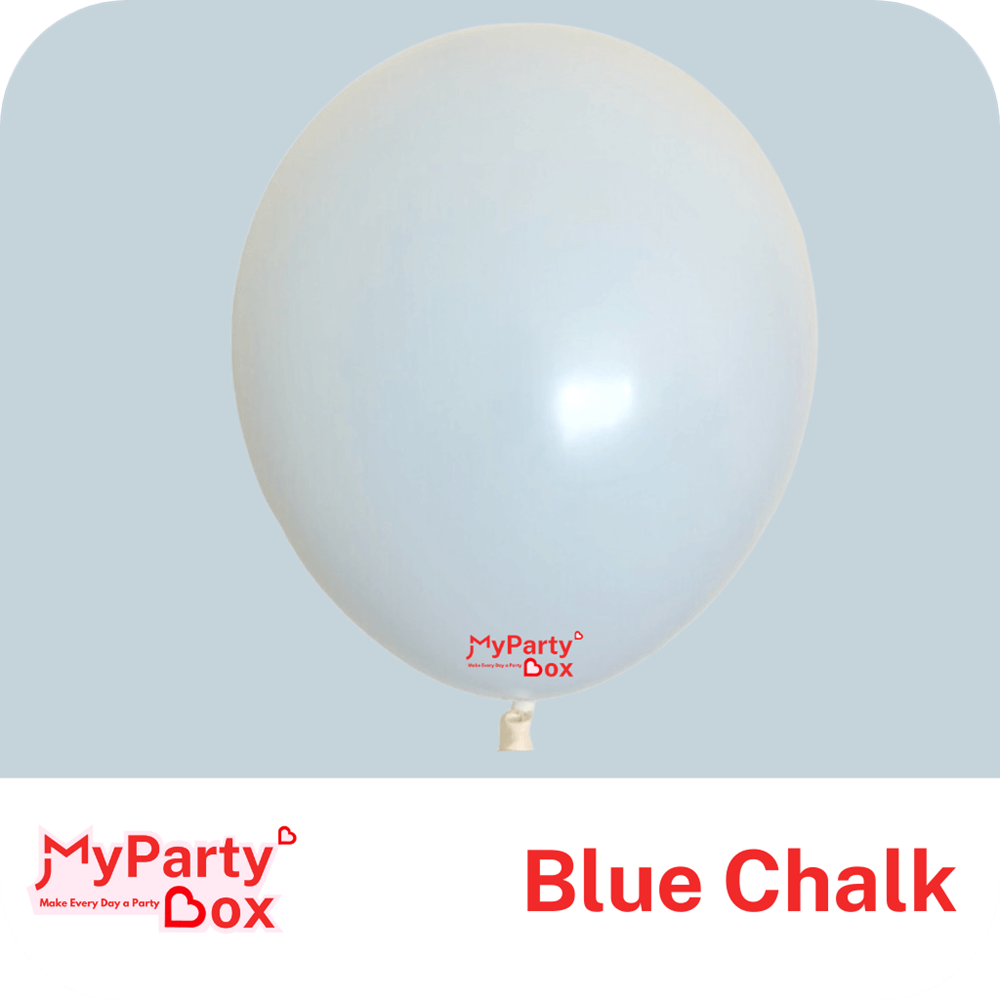 My Party Box Blue Chalk Double Stuffed Latex Balloon