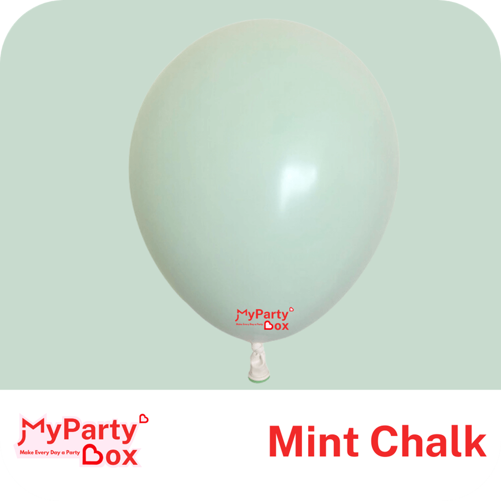 Mint Chalk Double Stuffed Latex Balloon