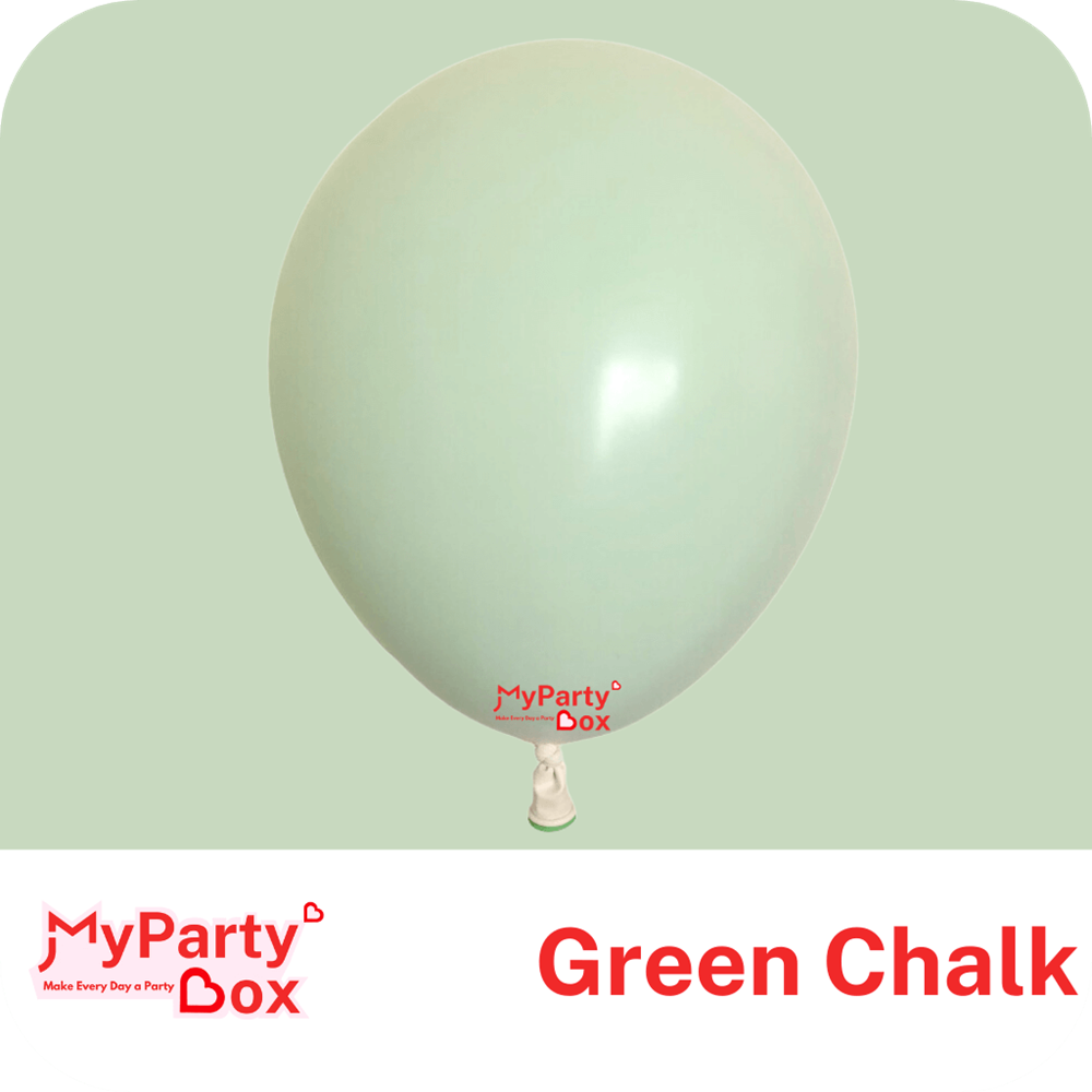 My Party Box Green Chalk Double Stuffed Latex Balloon