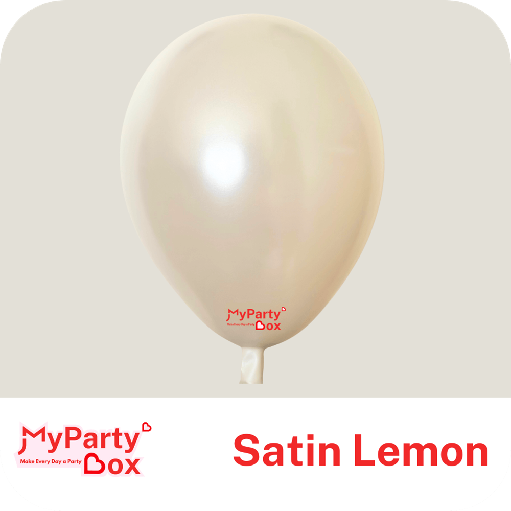 My Party Box Satin Lemon Double Stuffed Latex Balloon