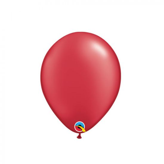 Qualatex 5" 12cm Pearl Ruby Red Mini Latex Balloon