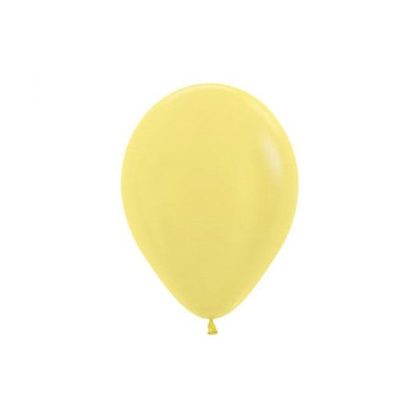 Sempertex 5" 12cm Satin Yellow Mini Latex Balloon