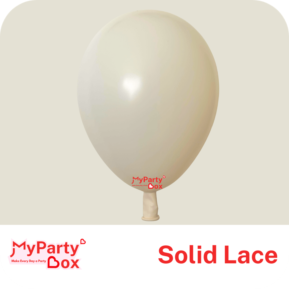 My Party Box Solid Lace Double Stuffed Latex Balloon