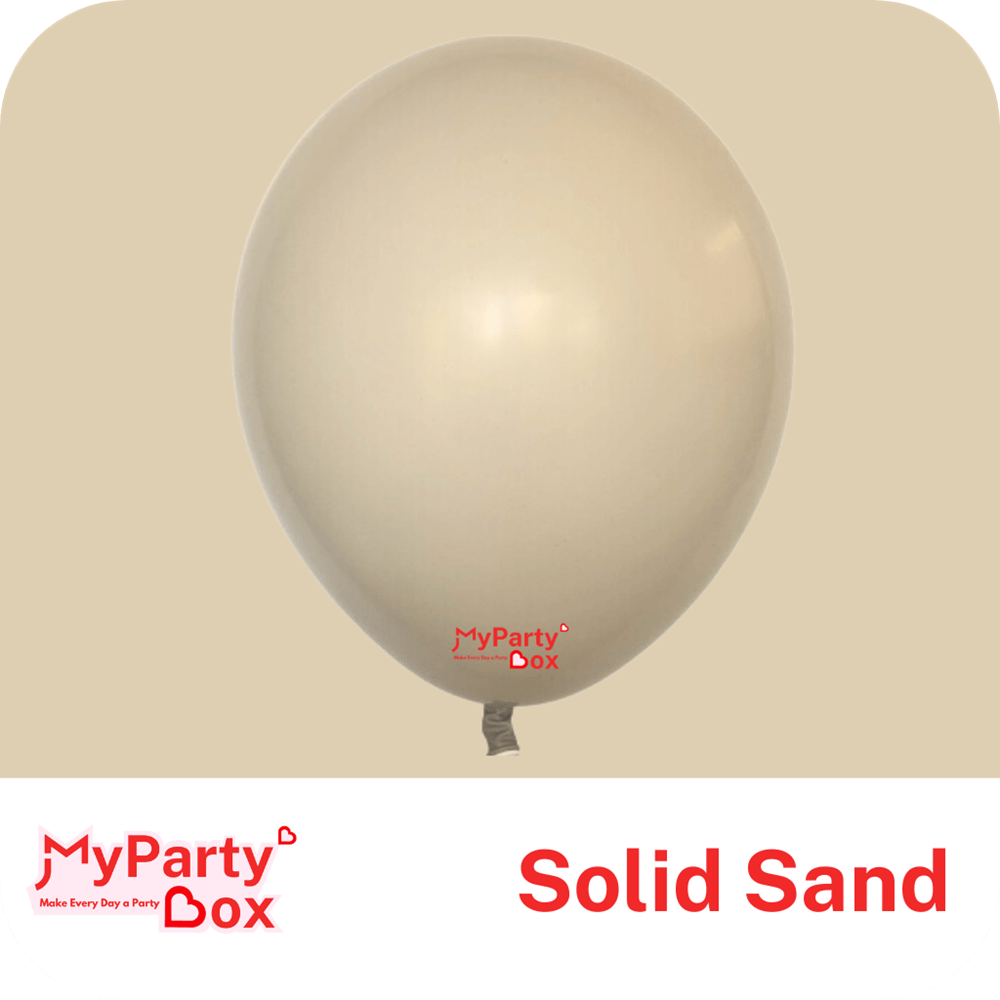 My Party Box Solid Sand Double Stuffed Latex Balloon