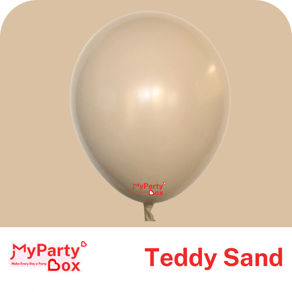 My Party Box Teddy Sand Double Stuffed Latex Balloon
