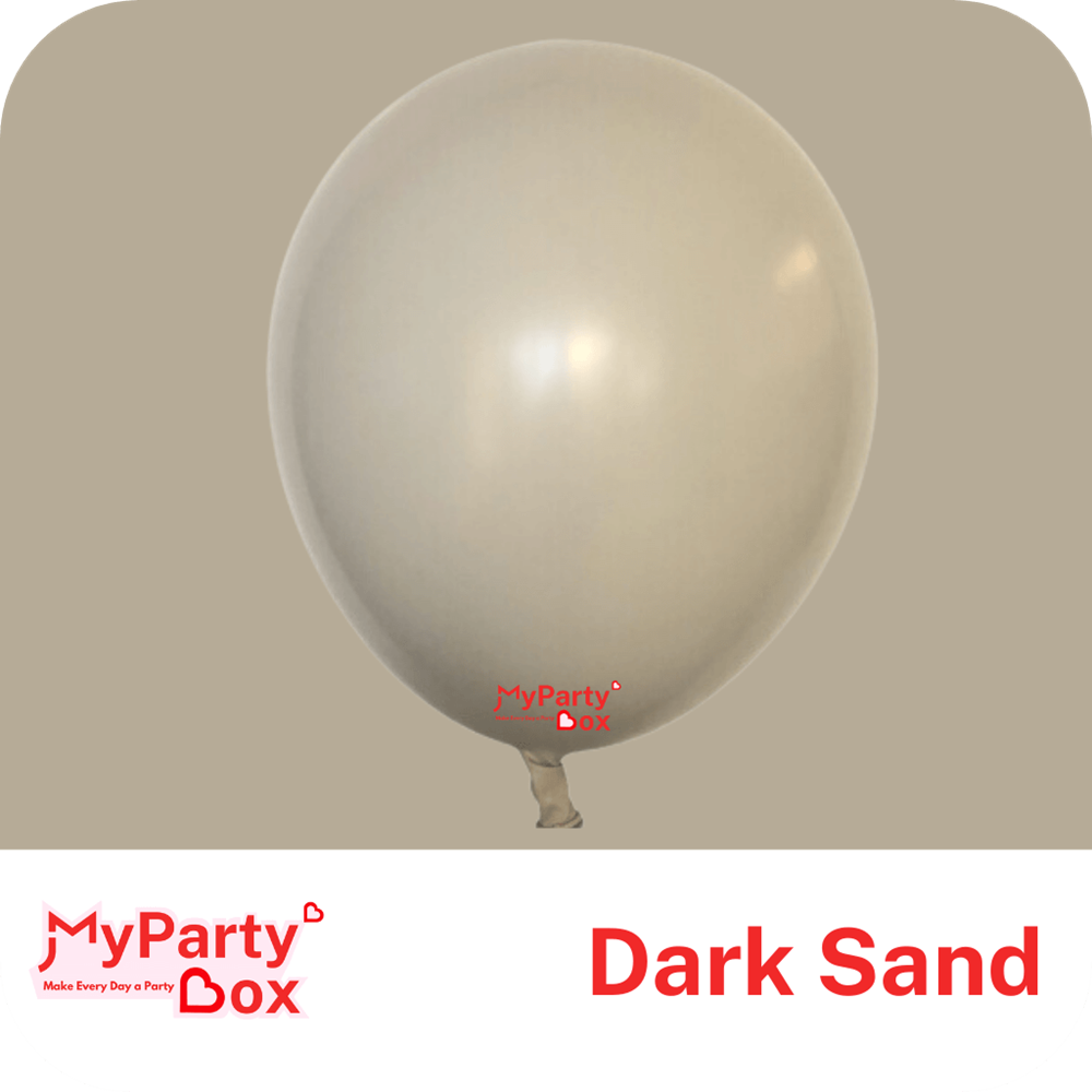 My Party Box Dark Sand Double Stuffed Latex Balloon