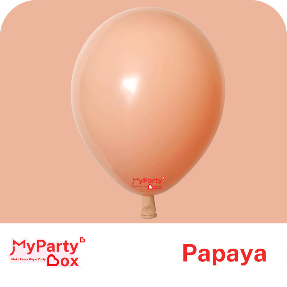 My Party Box Papaya Double Stuffed Latex Balloon