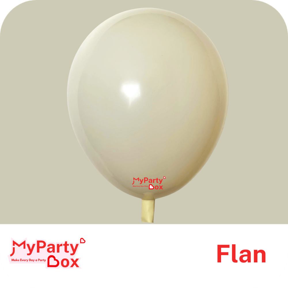 My Party Box Flan Double Stuffed Latex Balloon