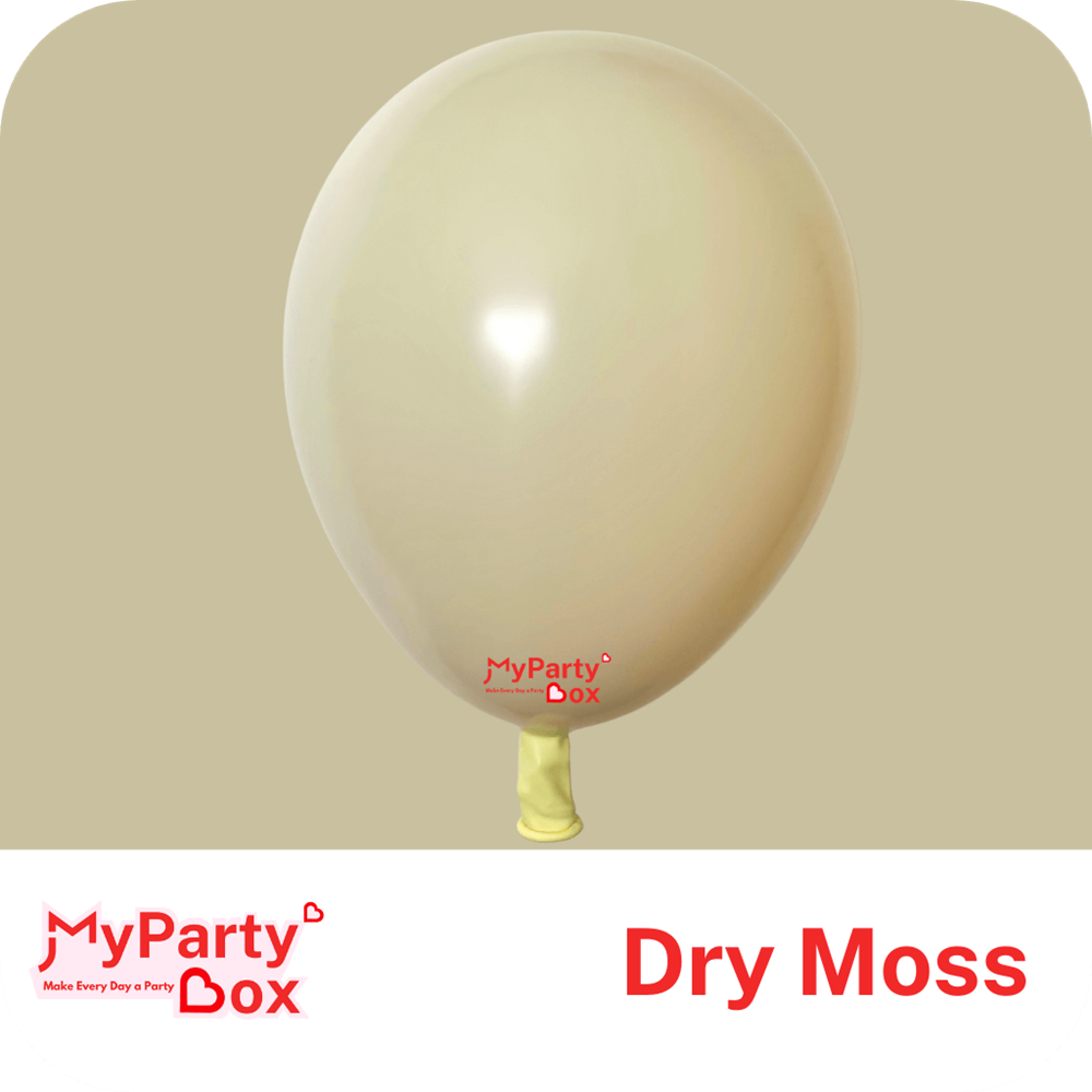 Dry Moss Double Stuffed Latex Balloon