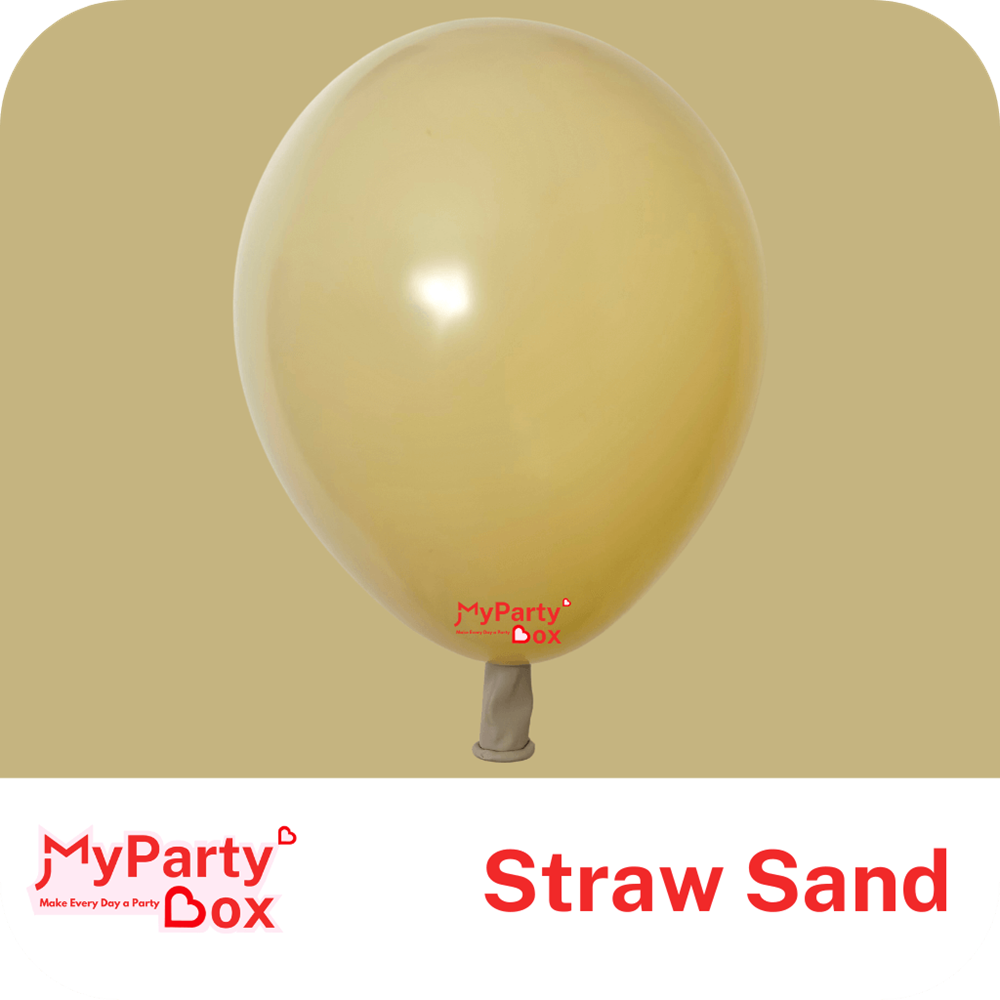 My Party Box Straw Sand Double Stuffed Latex Balloon