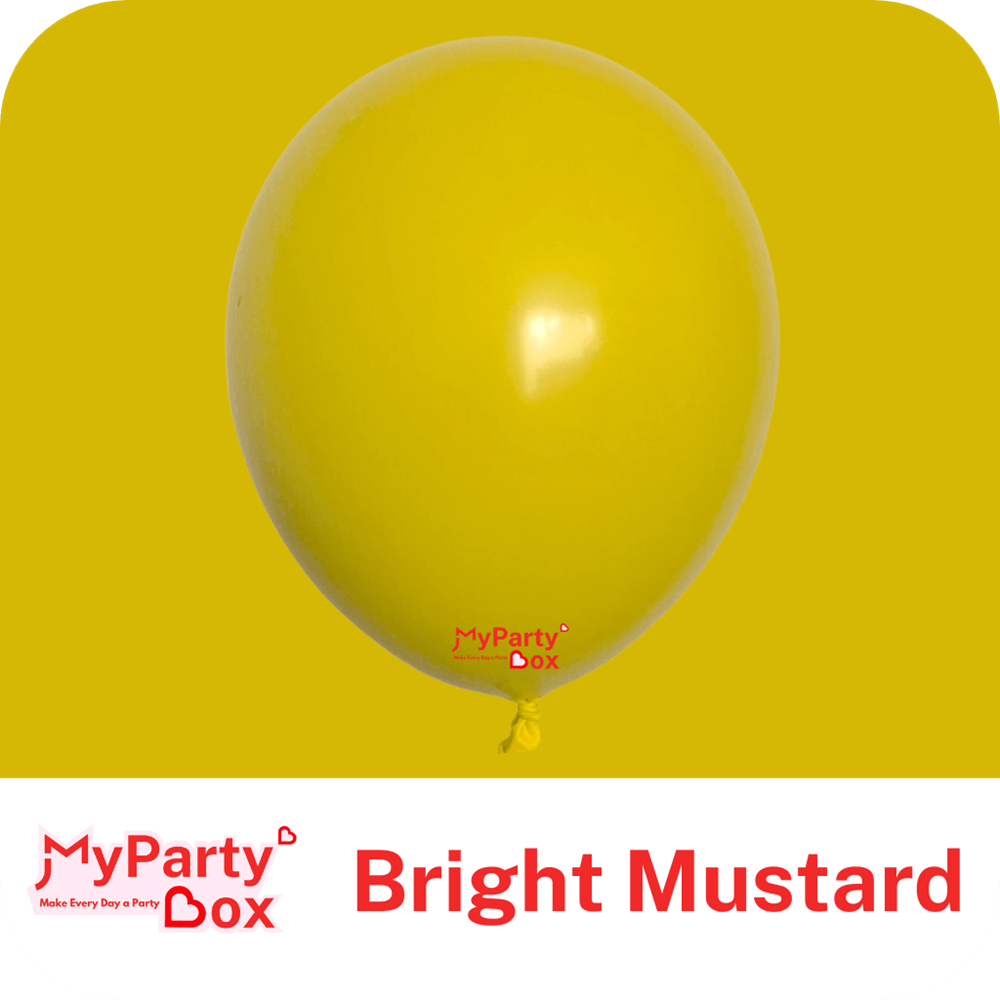 My Party Box Bright Mustard Double Stuffed Latex Balloon