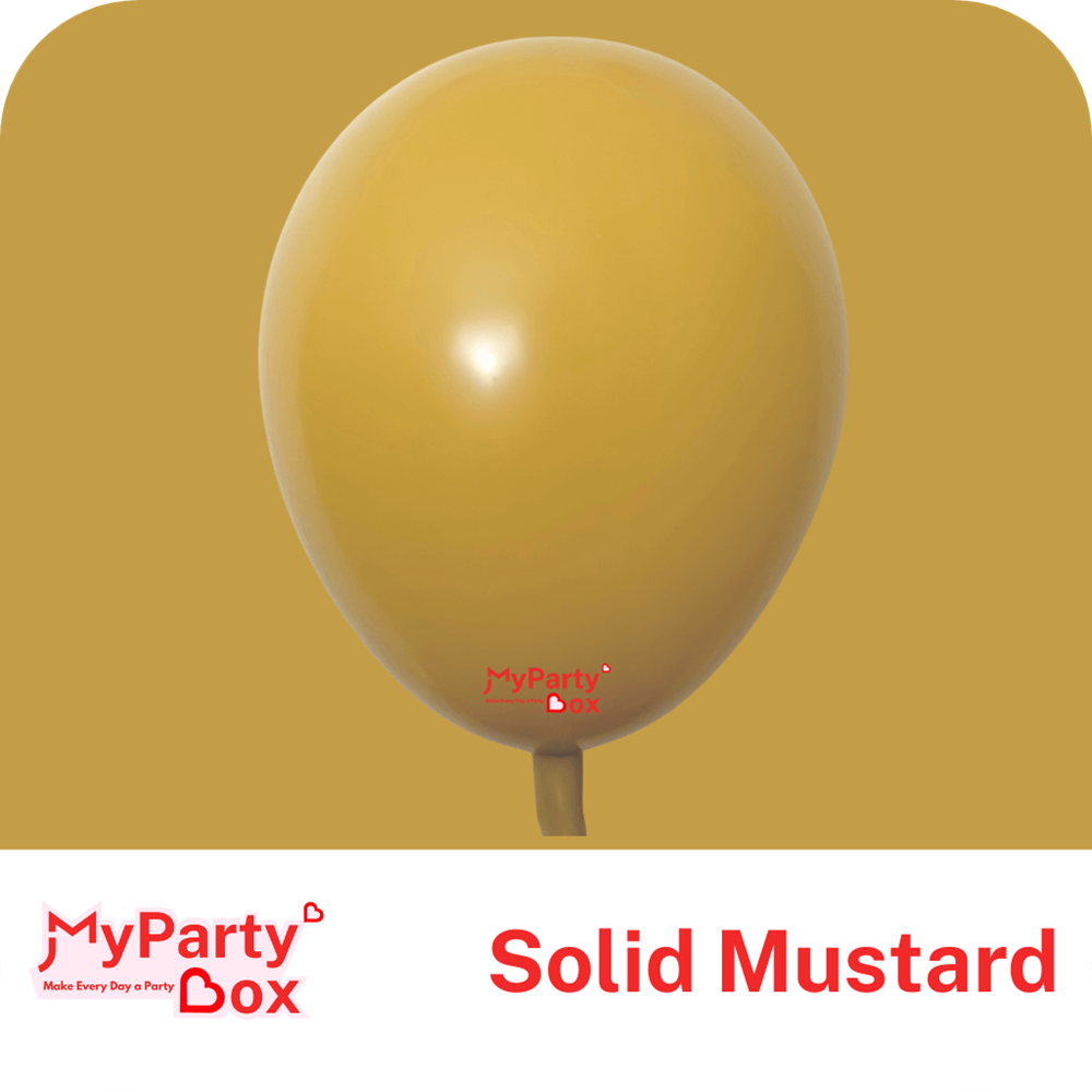 My Party Box Solid Mustard Double Stuffed Latex Balloon