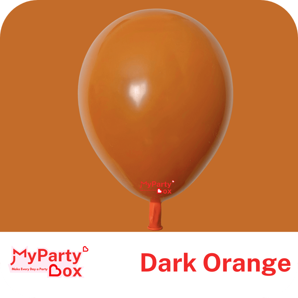 My Party Box Dark Orange Double Stuffed Latex Balloon