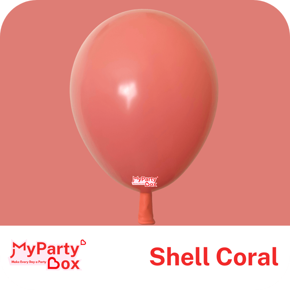 Shell Coral Double Stuffed Latex Balloon