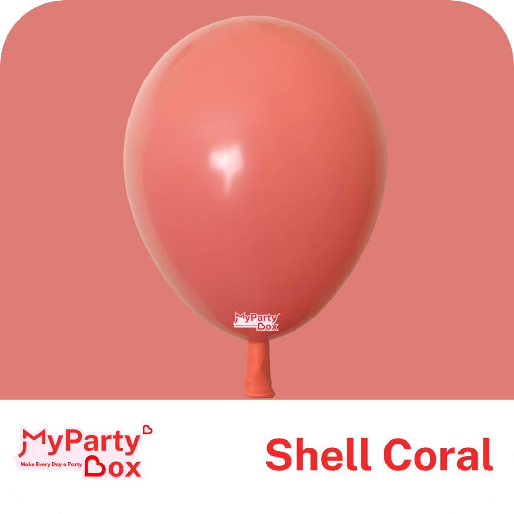 Shell Oil Balloons Shell Coral Double Stuffed Latex Balloon l Party Shop l My Party Box ...