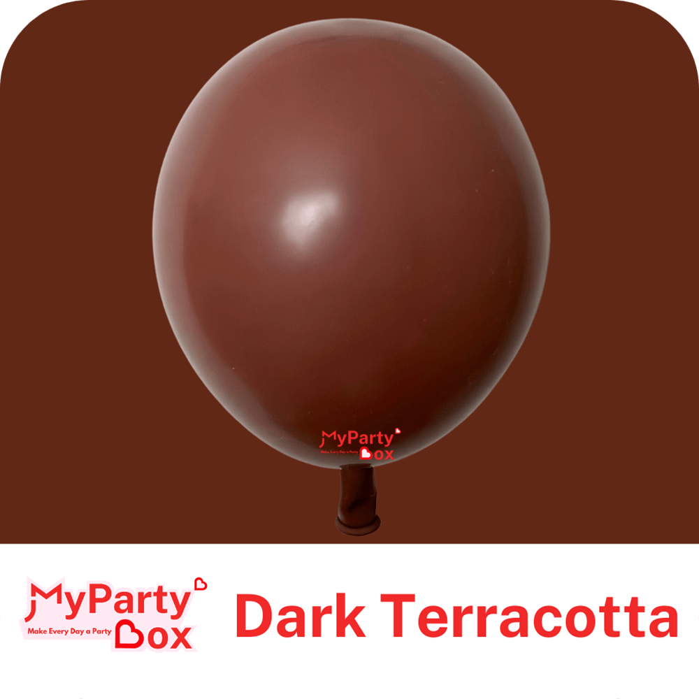 Dark Terracotta Double Stuffed Latex Balloon