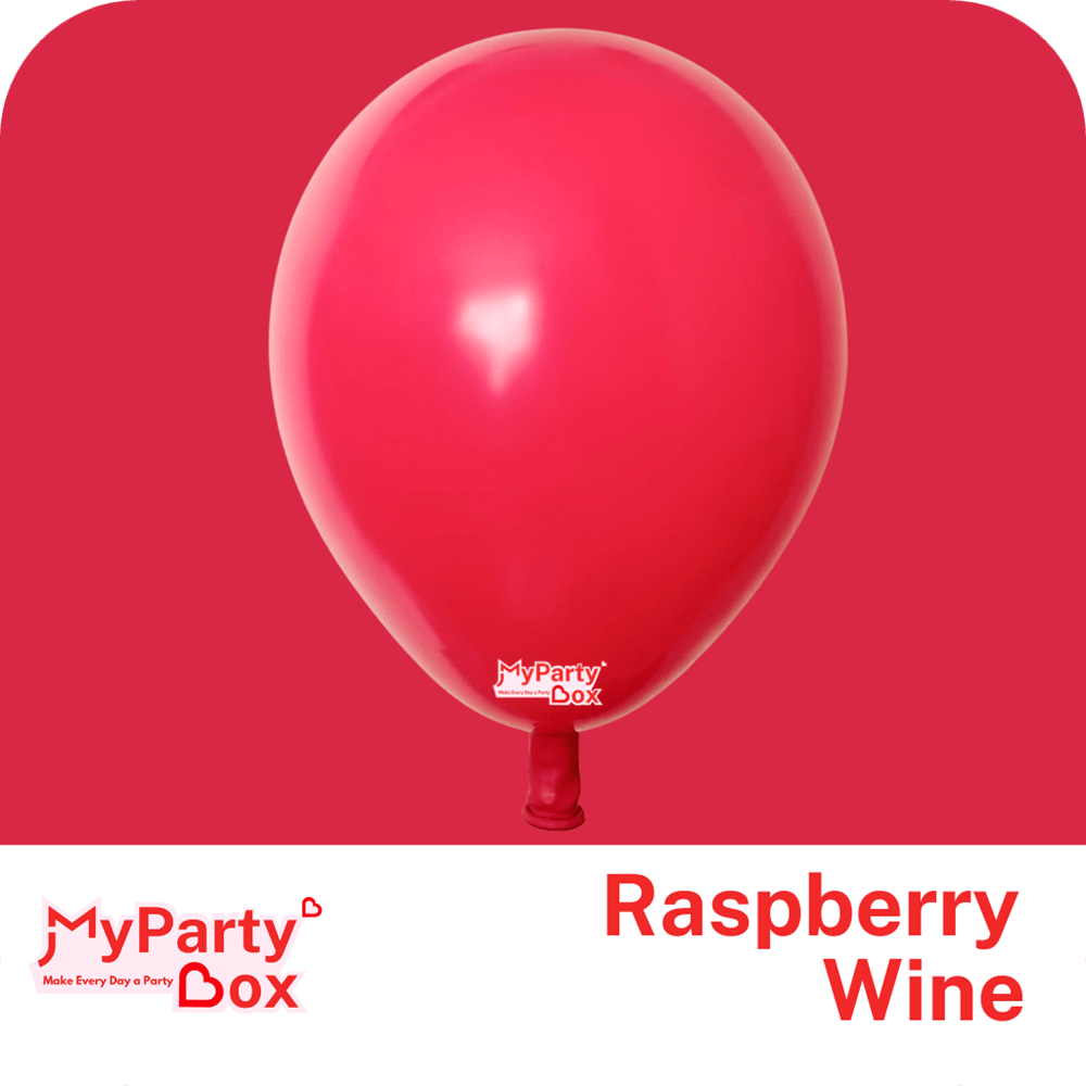 My Party Box Raspberry Wine Double Stuffed Latex Balloon