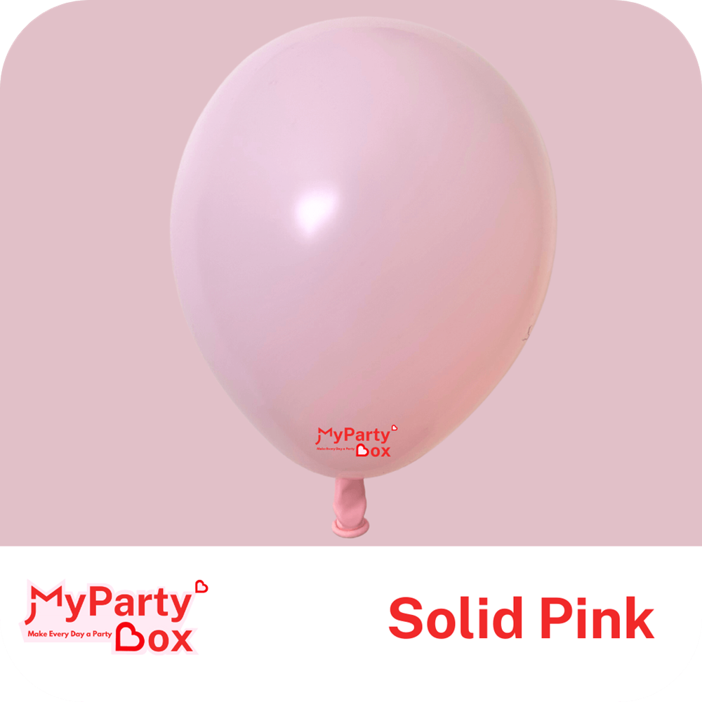 My Party Box Solid Pink Double Stuffed Latex Balloon