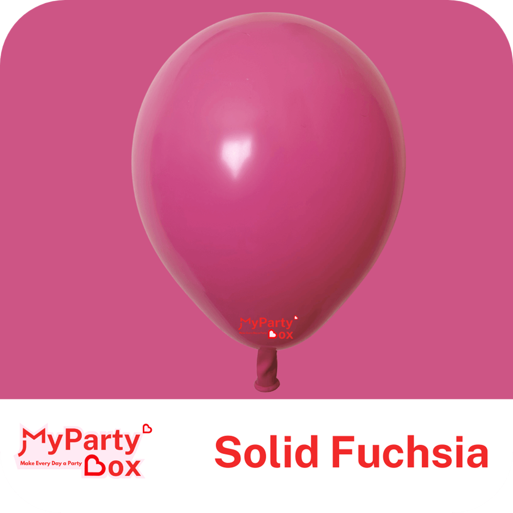My Party Box Solid Fuchsia Double Stuffed Latex Balloon