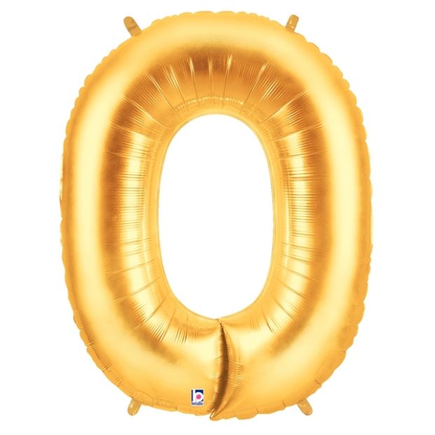 Betallic 40" Gold Foil Number 0 Balloon 
