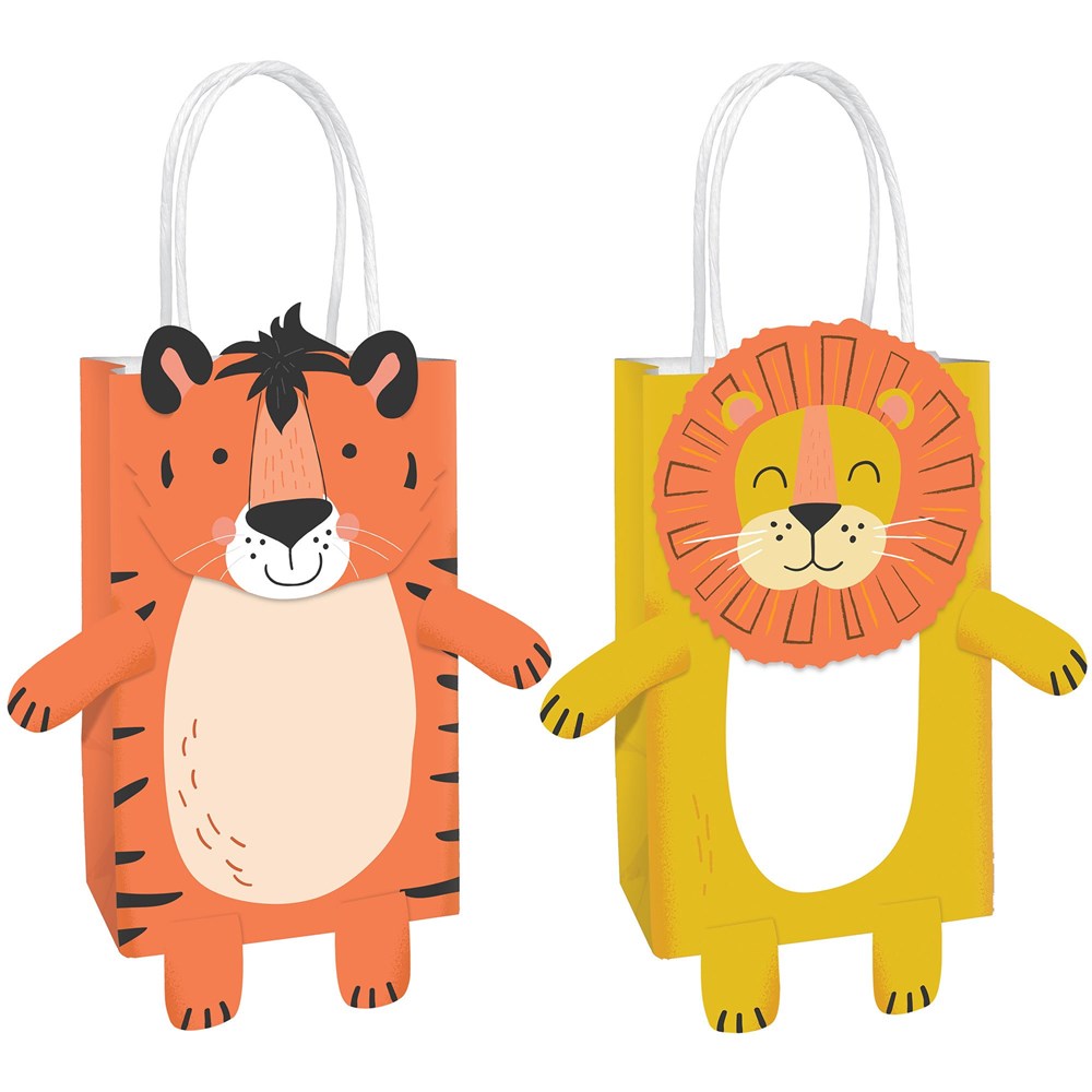 Amscan Get Wild Jungle Create Your Own Paper Kraft Bags (PK8)