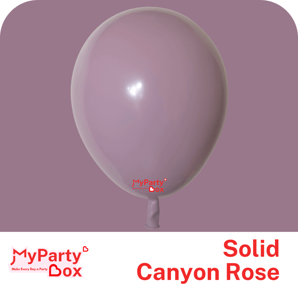 My Party Box Solid Canyon Rose Double Stuffed Latex Balloon