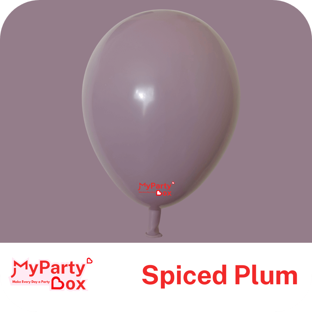 My Party Box Spiced Plum Double Stuffed Latex Balloon