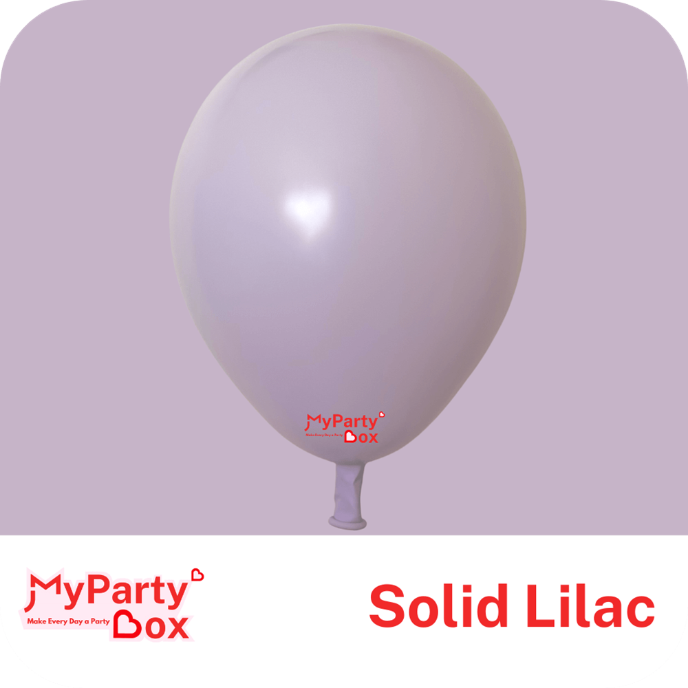 My Party Box Solid Lilac Double Stuffed Latex Balloon