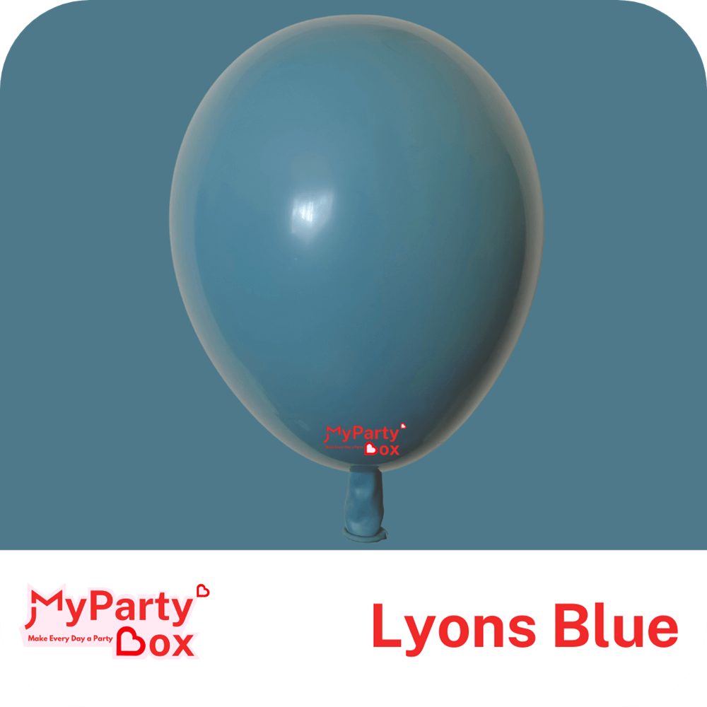 My Party Box Lyons Blue Double Stuffed Party Latex Balloon