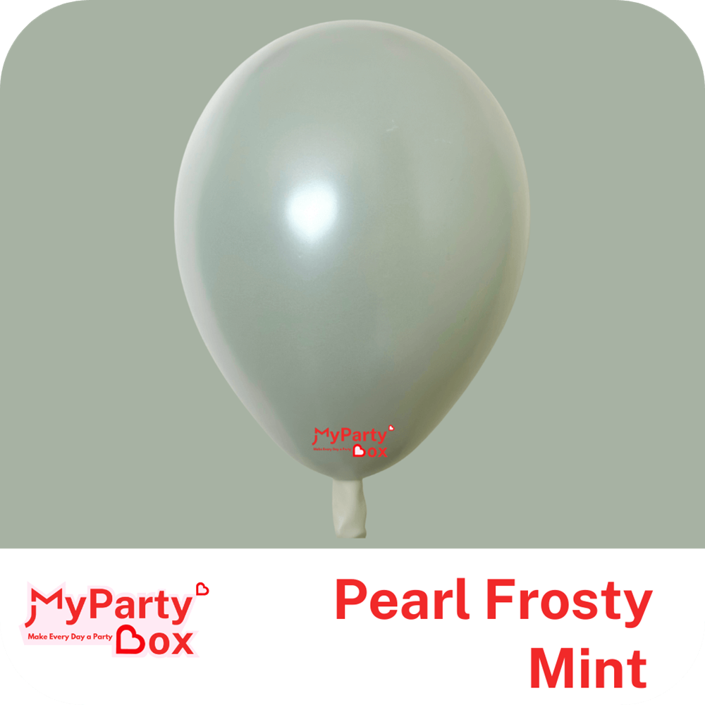 My Party Box Pearl Frosty Mint  Double Stuffed Party Latex Balloon