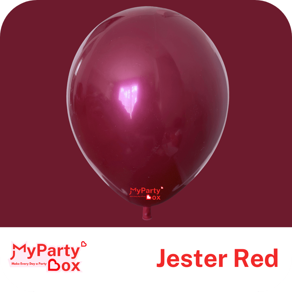 My Party Box Jester Red Double Stuffed latex Balloon