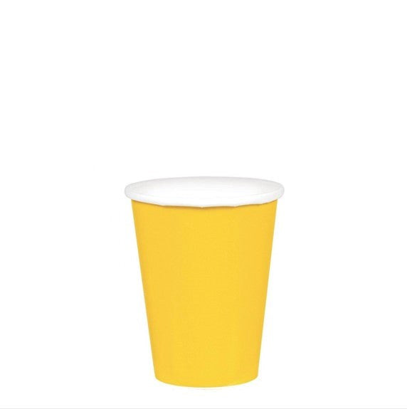 Yellow Paper Cups 20PK l Party Supplies l My Party Box – Mypartybox.co.nz