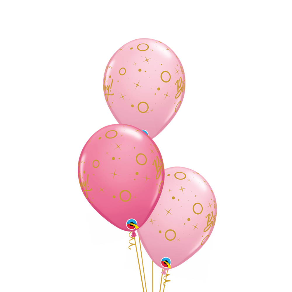 Balloon Bouquet Combo with three regular latex balloons