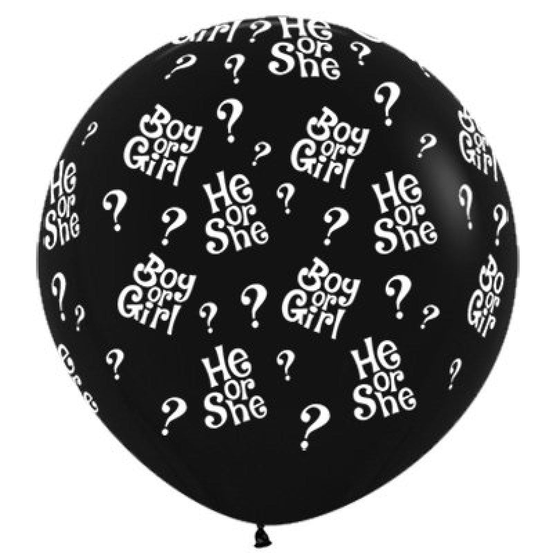 3ft(90cm) Boy or Girl Question Mark Super Jumbo Gender Reveal Latex Balloon
