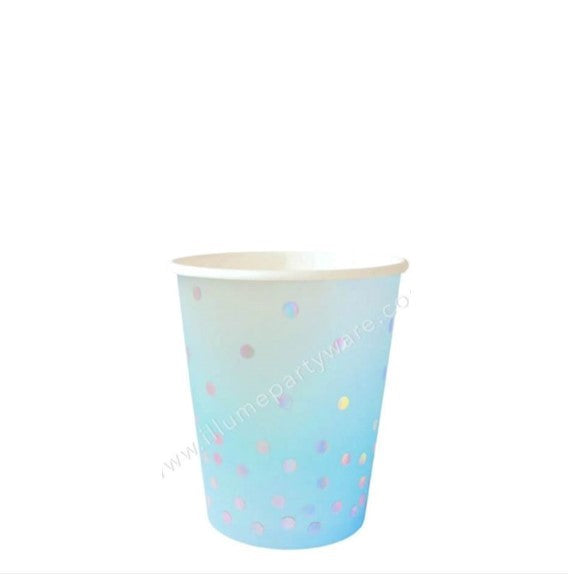 Illume Blue Iridescent Paper Cup (PK10)