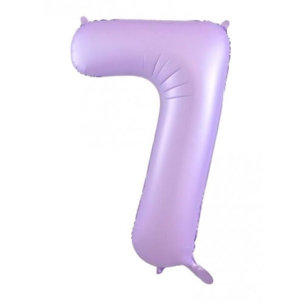 Pastel Matte Lilac Foil Number Balloon 7