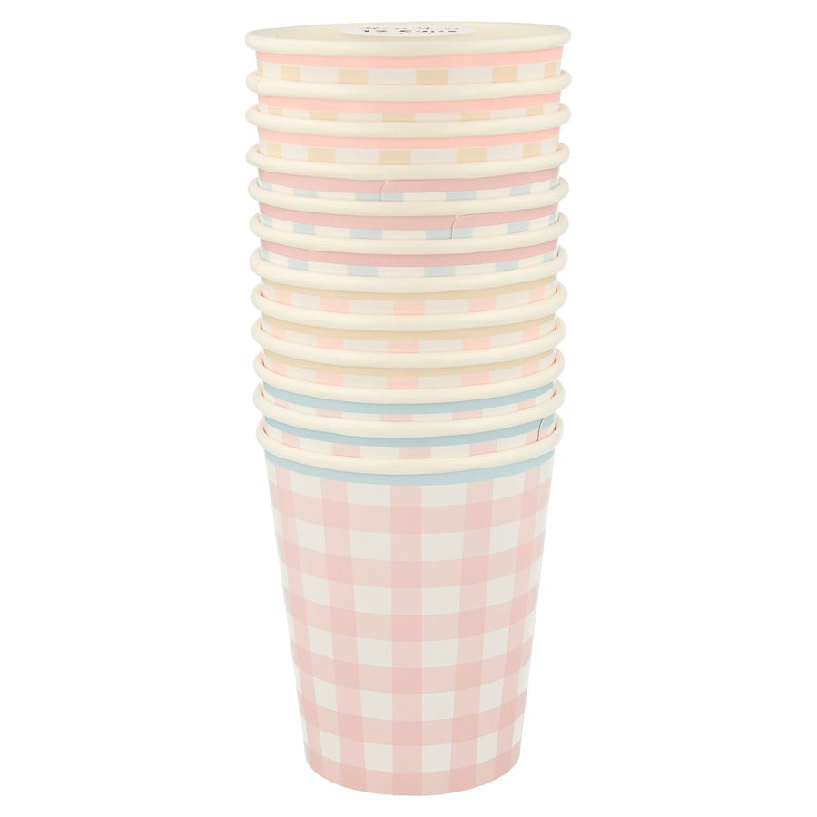 Gingham Cups (PK12)