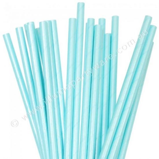 Illume Blue Paper Straws 