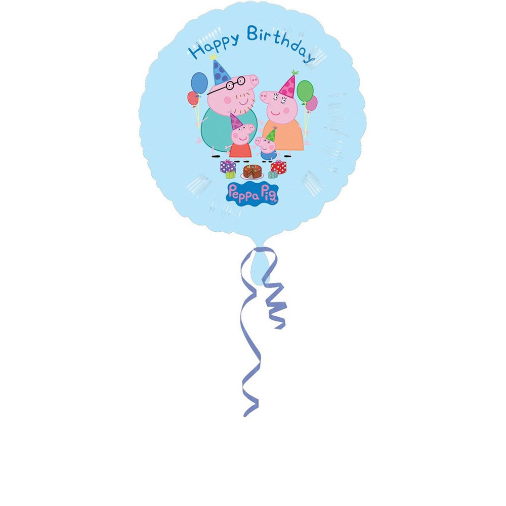Anagram Peppa Pig Happy Birthday Family Round Foil Balloon