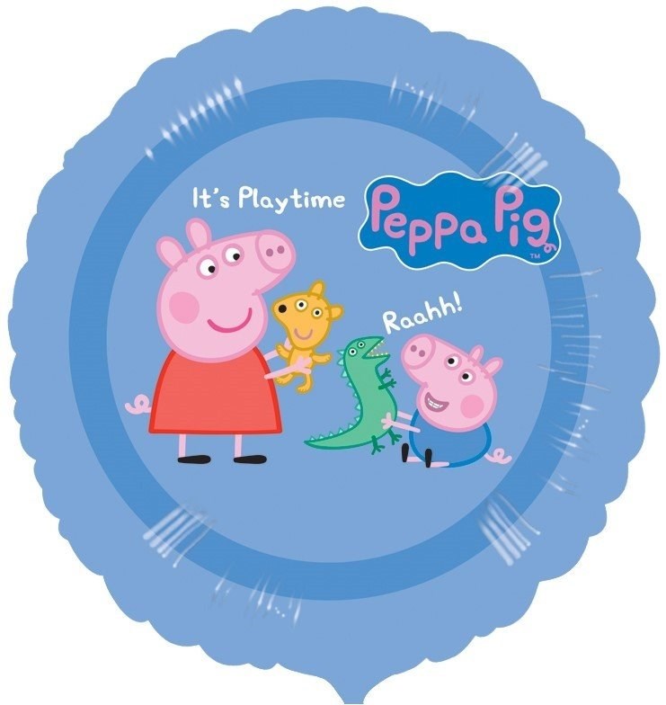 Anagram Peppa Pig It's Play Time Round Foil Balloon