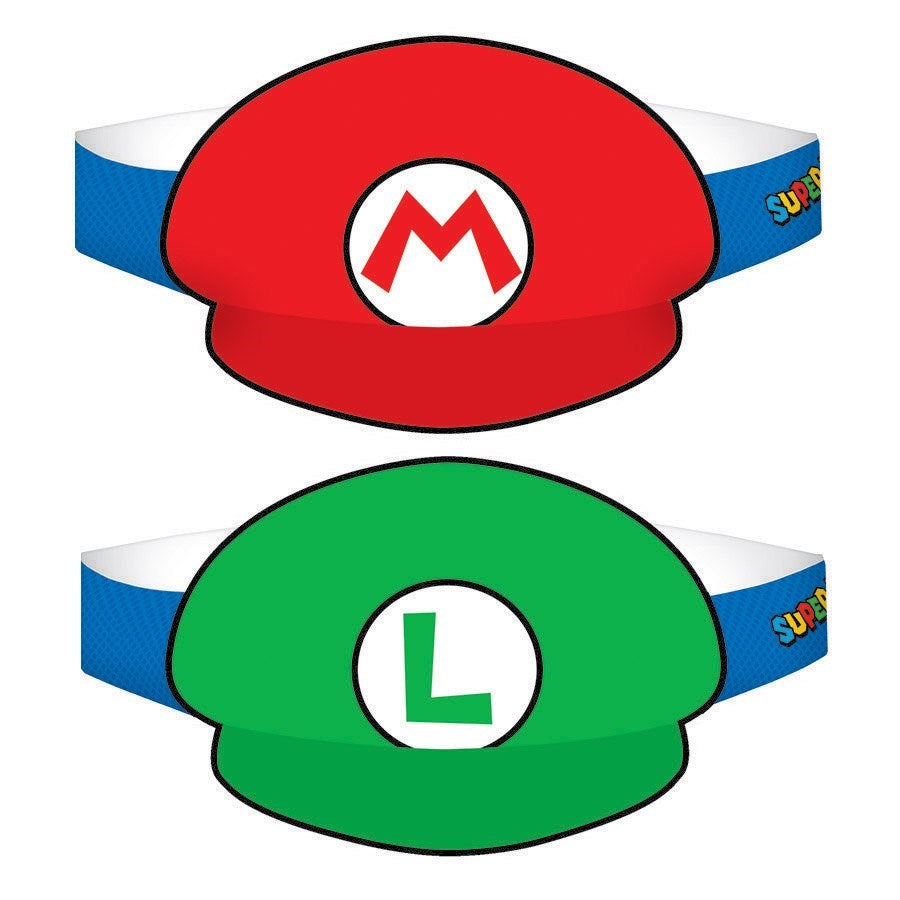 Amscan Super Mario Brothers Paper Hat (PK8)