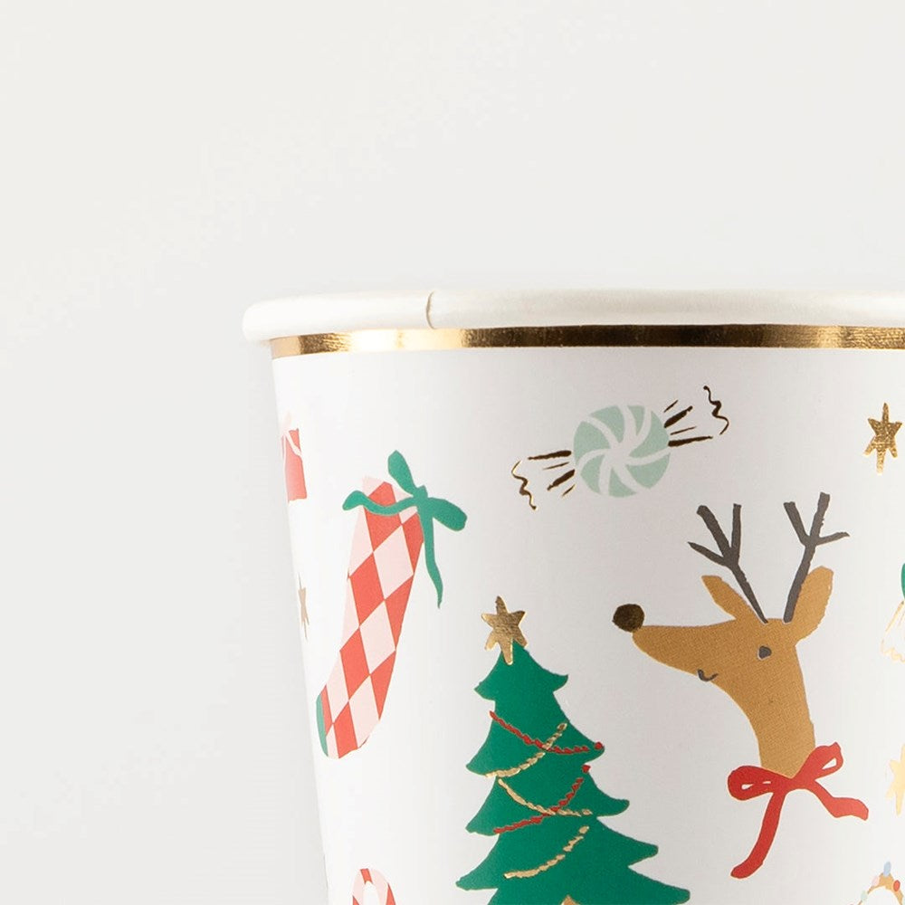 Jolly Christmas Cups (PK8)