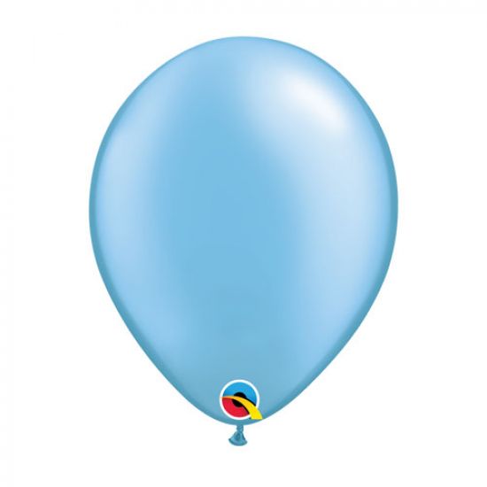 Qualatex Pearl Azure Blue Regular Latex Balloon