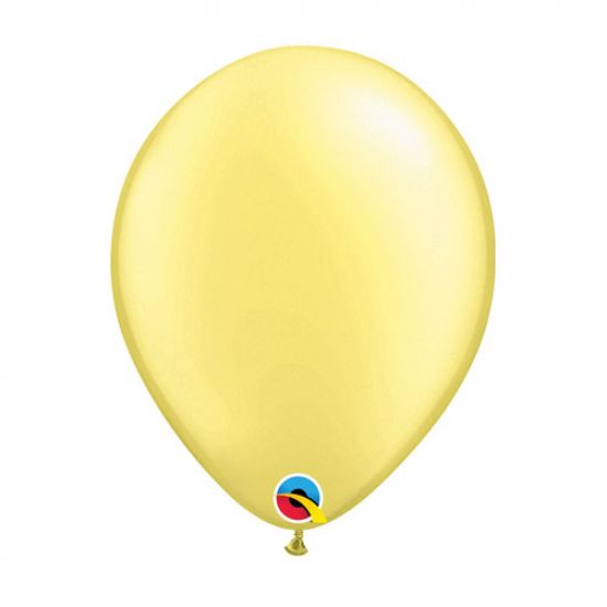 Qualatex Pearl Lemon Chiffon Regular Latex Balloon