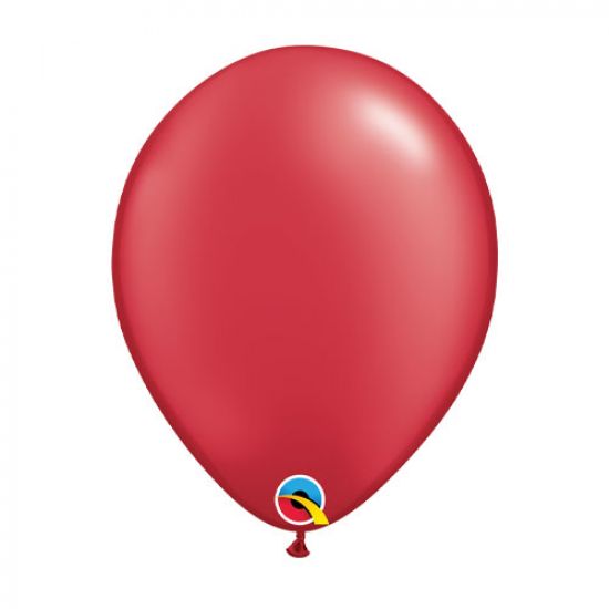 Qualatex Pearl Ruby Red Regular Size Latex Balloon