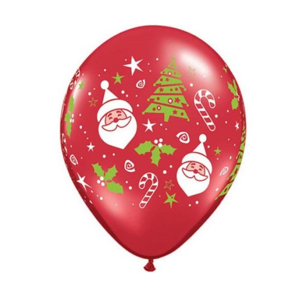 Qualatex Santa & Christmas Tree Regular Size  Print Latex Balloon