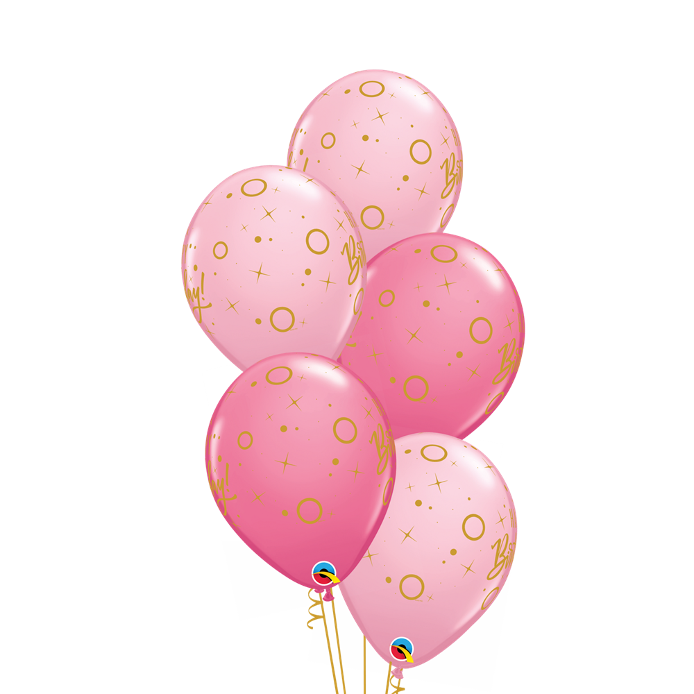Balloon Bouquet Combo with Five Regular Size Latex Balloon 