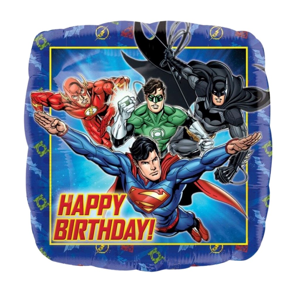 Justice League Happy Birthday Foil Balloon