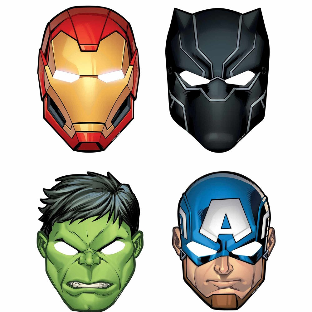 Avengers Powers Unite Paper Masks with four designs