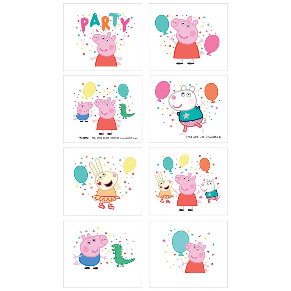Amscan Peppa Pig Confetti Party Tattoos (PC8)